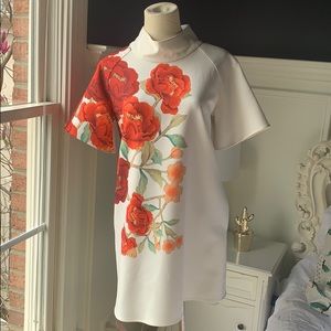 Cameo mock neck short sleeve mini dress